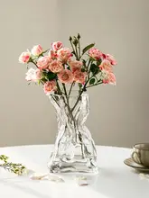 花瓶 リビング 家庭用 透明ガラス シンプル 創造的 装飾品