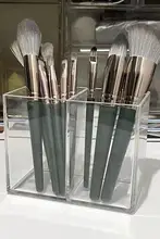 透明アクリルメイクブラシ収納筒【デスクトップ用・化粧品整理ボックス】
