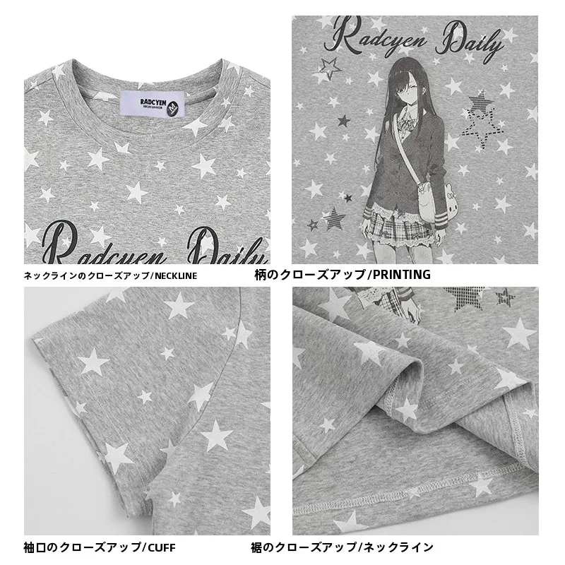 2次元同人誌とACGタシャツの違いは？星柄の量産系女子イラストTシャツでどう選ぶ？