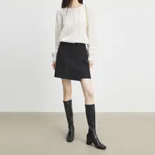 グレーの一枚式スパンコールスカート【ショート丈・春秋用】