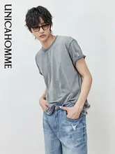 ヴィンテージ感あるグランジスタイルの短袖Tシャツ【花柄・男性用】