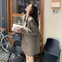 クラシックスタイルの毛羽立ちのあるテーラードコート【女性用・冬用・厚手・小柄対応】