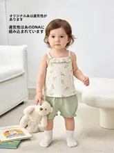 赤ちゃん用夏のキャミソールドレス【薄手のガーゼ・ノースリーブ・分体型】（セットアップ対応）