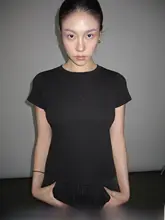 華やかなデザインのストレッチフィット半袖Tシャツ【バイカラー・プリント柄】