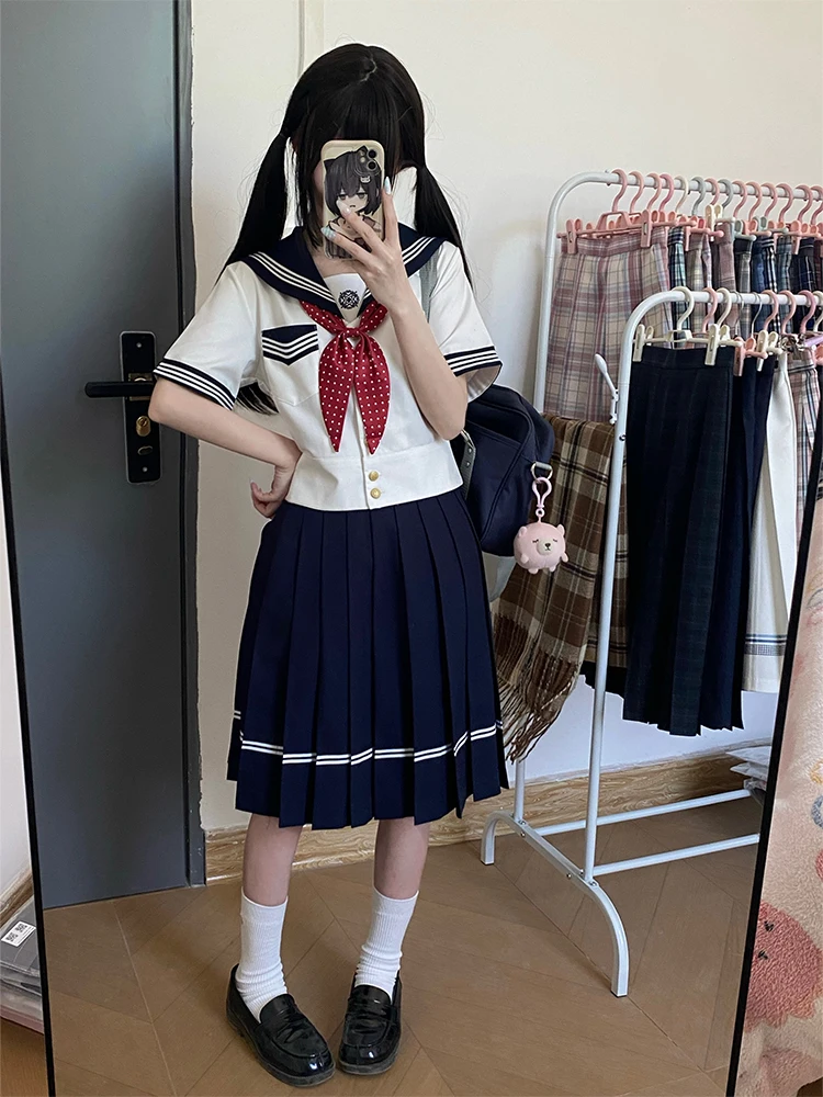 可愛い制服 高校風 セーラー服 セットアップ対応 マリンスタイル
