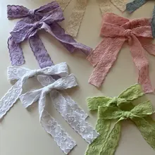 刺繍リボンヘアクリップ【バレエ風・ティアラデザイン・ダブルポニーテール用】