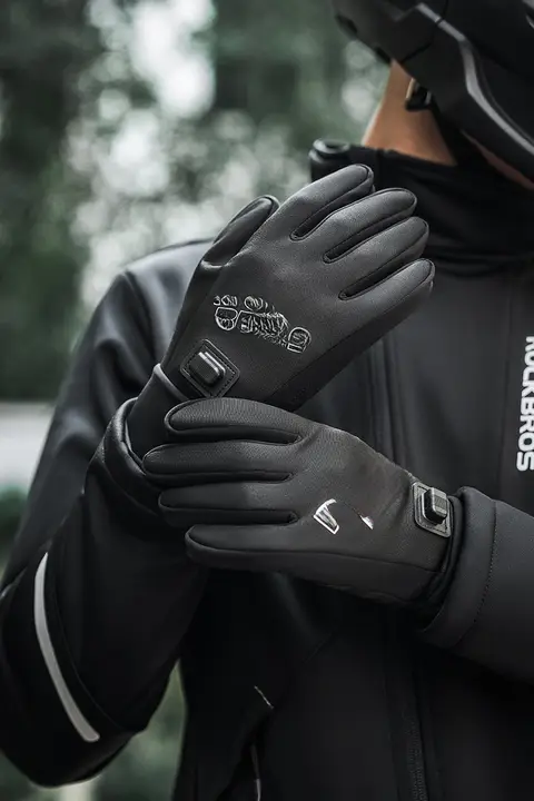 ロックブラザーズ ヒーター付きバイクグローブ【充電式・タッチスクリーン対応・男女兼用・冬用】