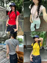 シンプルでスタイリッシュな女性用丸首短袖Tシャツ【極上の柔らかさ・フィット感】