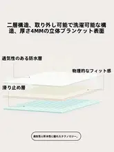取り外し可能な洗えるカーペット【ダブルレイヤー・防滑・汚れに強い・リビング・寝室用】