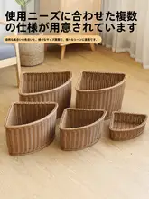 三角形プラスチック製収納バスケット【扇形・玄関用・コーナー収納】