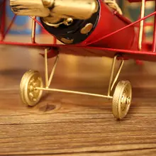 レトロ飛行機モデルインテリア小物【鉄製・男の子の部屋用・装飾品】