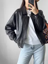 全植鞣しの羊革製レディースフライトジャケット【カジュアルデザイン・パイロットスタイル】