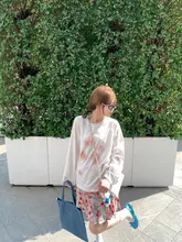 デザイン性のある花柄プリーツスカート【女性用・痩せて見える・春夏向け】