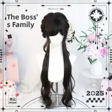 二次元風のフルウィッグ【ボリュームのあるカール・斜め前髪・ロリータスタイル】