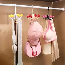 回転式六爪フック【衣類収納・パジャマ用・穴あけ不要】