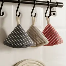 三角形 厚手 耐熱鍋蓋キャップ【コットンリネン製・鍋の取手用】