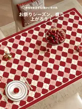 赤いシリコン製のテーブルマット【防水・油汚れ防止・洗浄不要・断熱効果】
