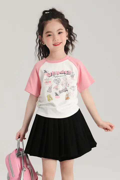 カジュアル子供用Tシャツ【アニメデザイン・半袖・フィット】
