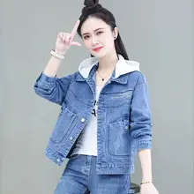 万能フード付きショートデニムジャケット【秋冬用・女性・小柄対応】