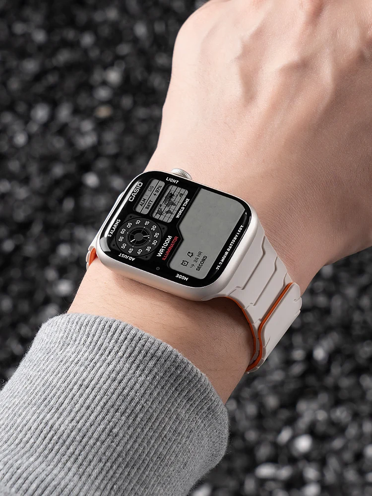 Apple Watch用 磁吸シリコンバンド：通気性とデザインの最適化
