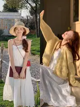 極上の柔らかさ コットンキャミソールロングドレス【夏用・軽量・透湿・スウィートスタイル】