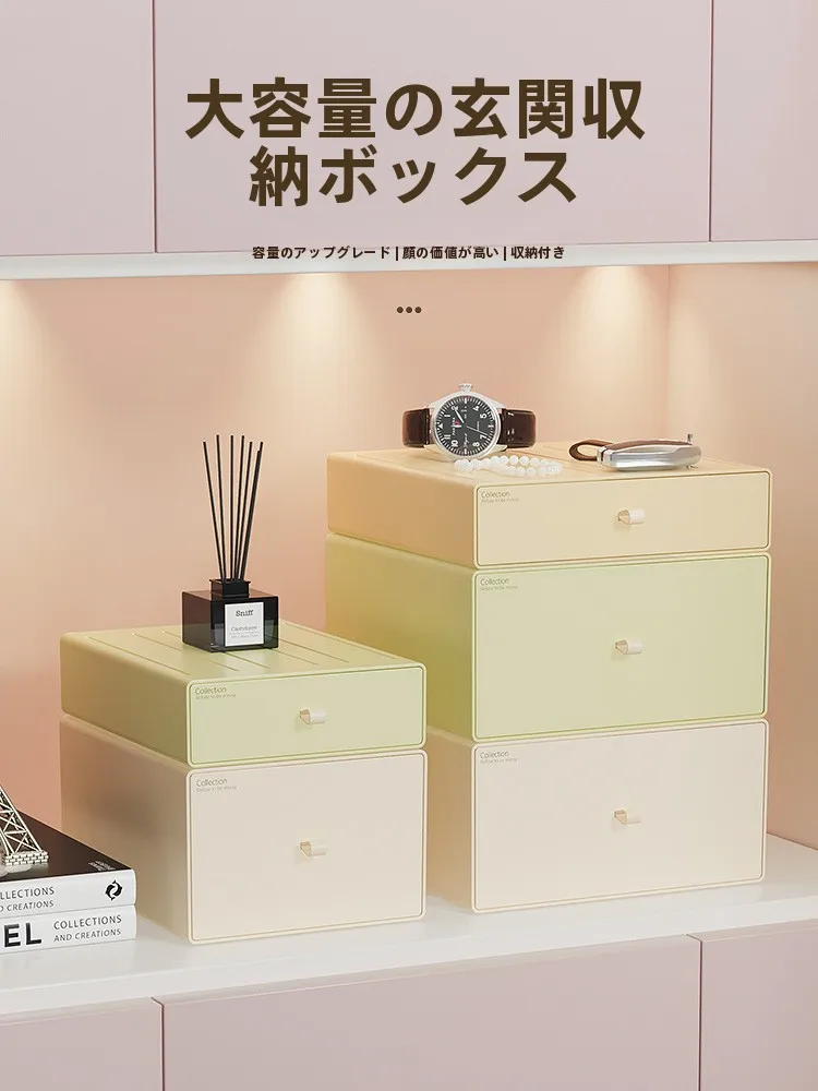 玄関収納ボックス：リビング用・テレビ台置きに最適な小物整理解決策