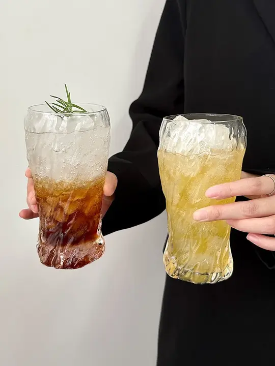 高級感あふれる ヴィンテージスタイルの水纹カップ【アイスアメリカーノ・家庭用・大容量】