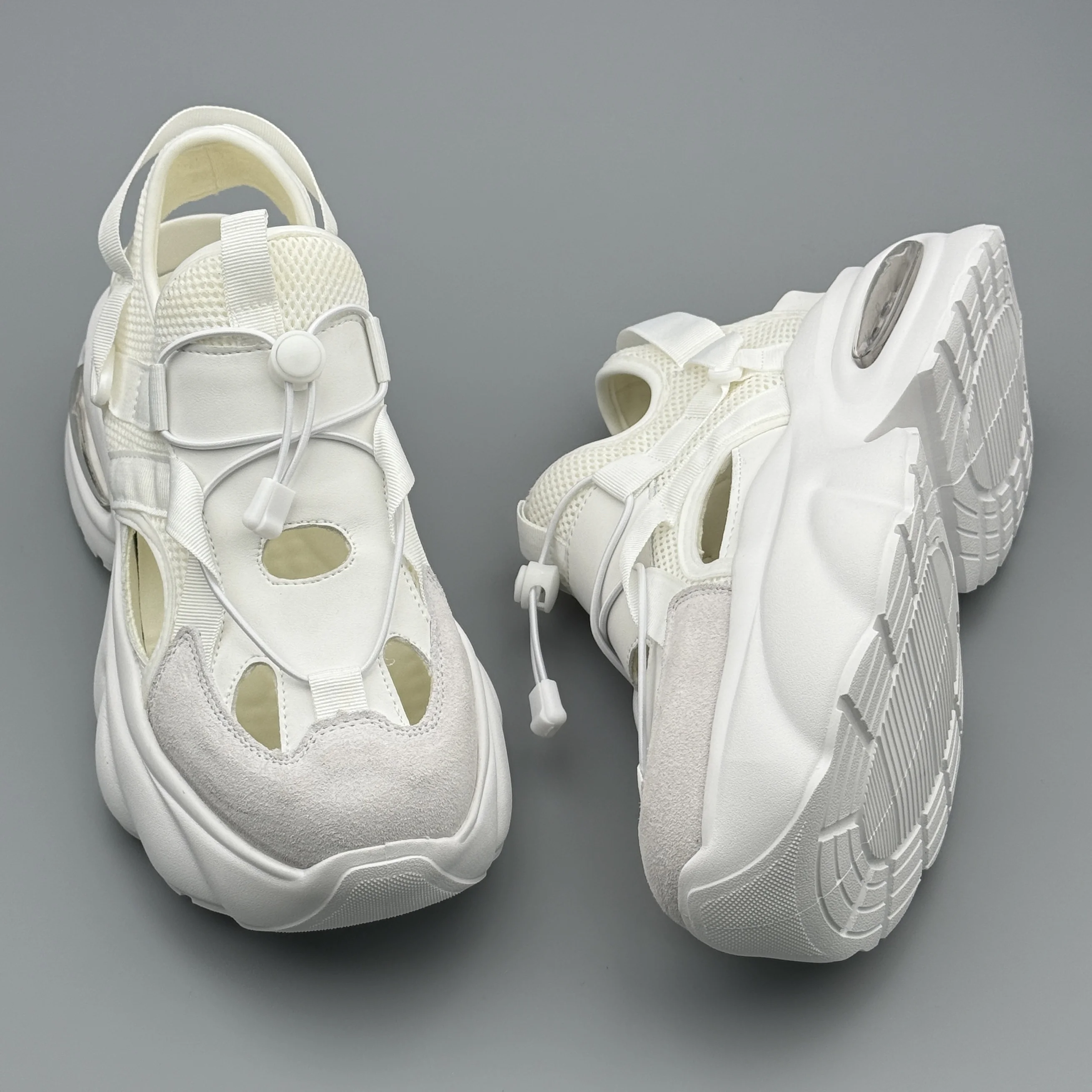 90s hiphop スニーカーのトレンドを再現する厚底デザイン メンズダッドシューズ