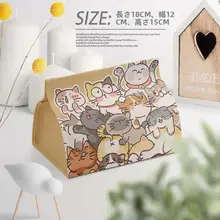 動物デザインのティッシュボックス【リネン・家庭用・車用・トイレ用】