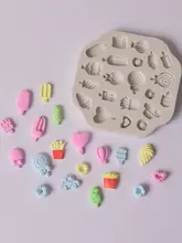 アイスクリーム型 チョコレートモールド【ハート形・ドーナツ・ポップキャンディ・フリル付き】