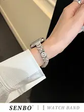 Apple Watch用 ザ・タム 鑽石風デザイン金属バンド【41mm・40mm対応・スタイリッシュ・女性用】