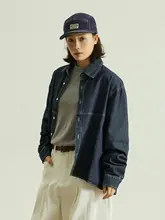 ユニセックス デニムシャツ【薄手・ゆったりとした着心地・レトロスタイル】