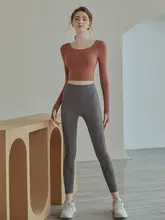 レディース ヨガシャツ【春夏用・長袖・速乾・フィットネス】