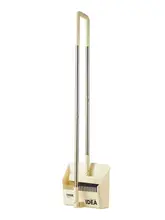 折りたたみ可能なクリーム色の掃除道具セット【スイーピングブラシ＆ほうき付き・家庭用・回転式】