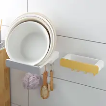壁掛け洗面器用収納ラック【穴あけ不要・伸縮式・浴室用】