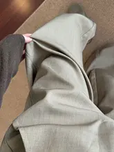 落ち感のあるカジュアル風イージーパンツ【カーキ・ワイドレッグ・大きいサイズ】（セットアップ対応）