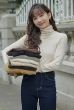 秋冬用 二重面デロン高ポリネック長袖トップス【保温性・おしゃれな重ね襟】