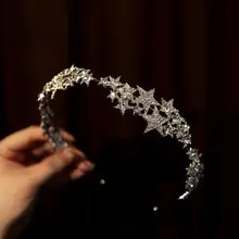 星星デザインの子供用ヘアバンド【輝くドレスアップ用・プリンセス王冠風】
