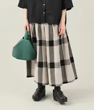 スタイリッシュな印象のチェック柄ワイドパンツ【夏秋用・フィット】（セットアップ対応）