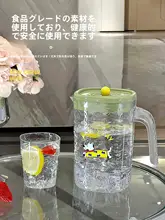 冷水ポット ウォーターピッチャー 蓋付き プラスチック クリア ウェーブ 大容量 食品グレード 家庭用 シンプル