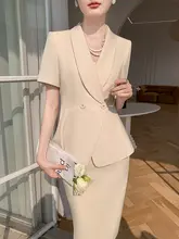 女性用職業スーツ【スカート・夏用・エレガント・高級感】（セットアップ対応）