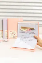 A4対応無痕折りたたみファイルフォルダー【透明・大容量・学生用・整理用】