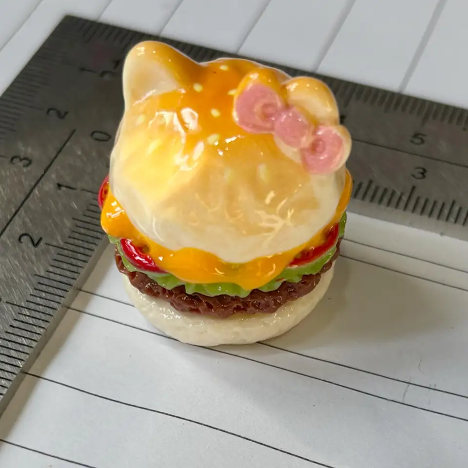 多孔ゴム素材のハンバーガー型シリコ mould【DIY手作り用・焼き菓子・石膏粘土対応】（セットアップ対応）