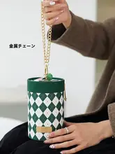 クリスマス用 円形ギフトボックス【手提げタイプ・お菓子や口紅の包装に最適】