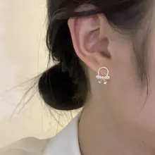 S925銀製バタフライノット猫目石ピアス【デリケートで洗練されたデザイン】