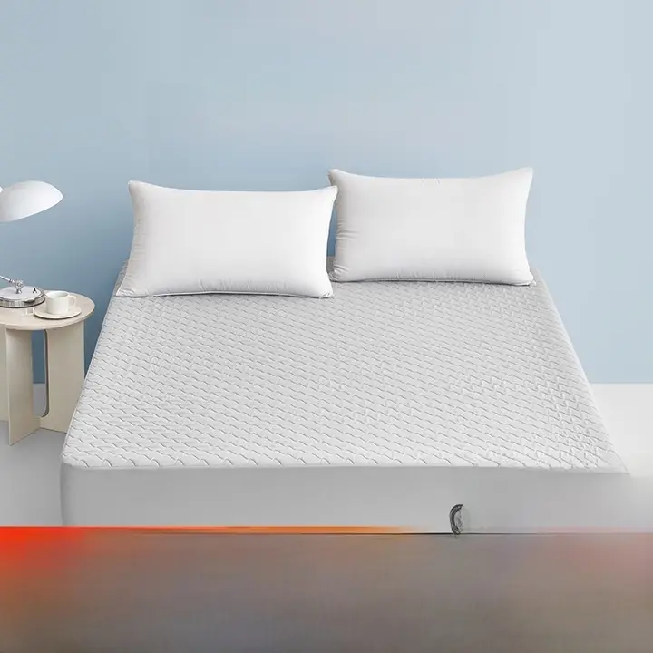 水洗い可能な折りたたみ式ダブルベッド用ラテックスベッドカバー【シンプルデザイン・エアコン対応】