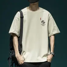 涼感海浪プリントTシャツ【メンズ・ゆったり・短袖】