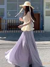 夏用ロング丈のサテンマーメイドスカート【ピンク・フローライン・柔らかなドレープ】