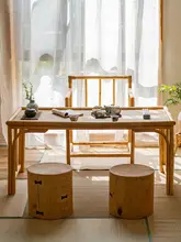 丸いスツール 茶室用 無垢材 シンプルスタイル 装飾 家具