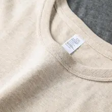 極上の柔らかさの無地丸首長袖Tシャツ【コッ  トン素材・グレー・春用】